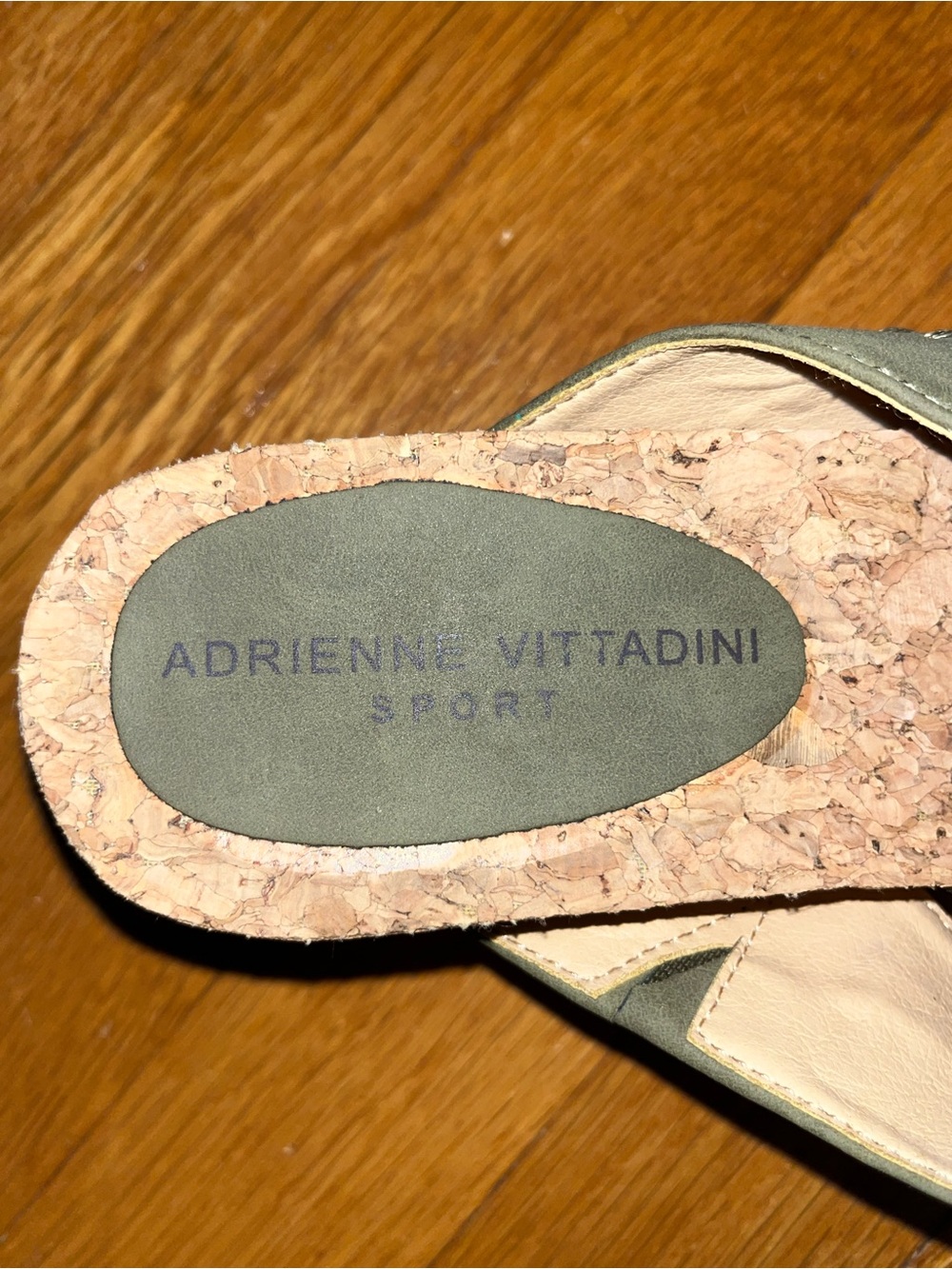 Adrienne Vittadini Olive Crisscross Cork Slide Mules - Picture 3 of 6